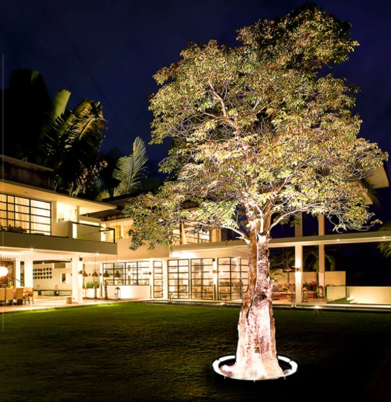 Waterproof led landscape lamp outdoor LED palm hug tree ring light with spike