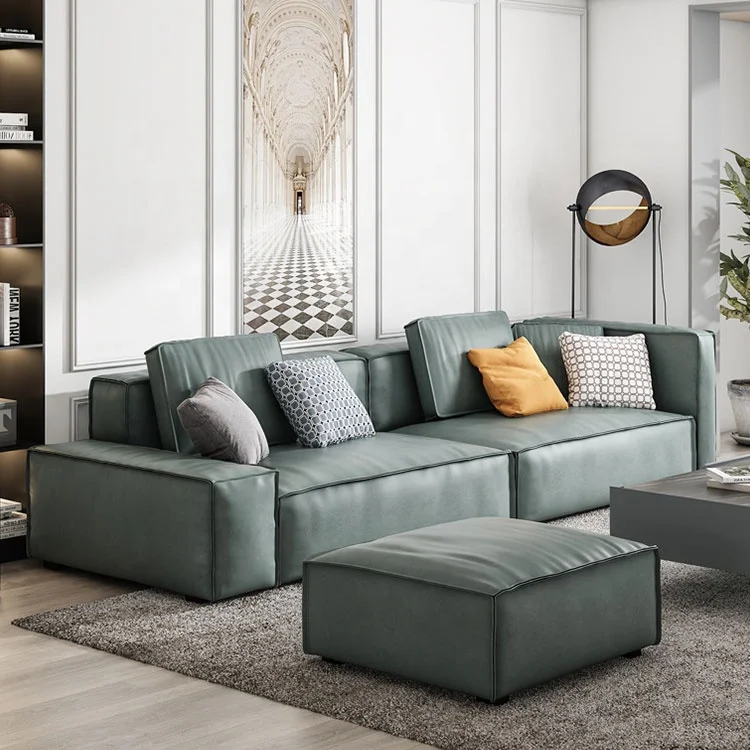 Modern Fiber Leather Living Room Sofas sets Customized Living Room Furniture Sofa