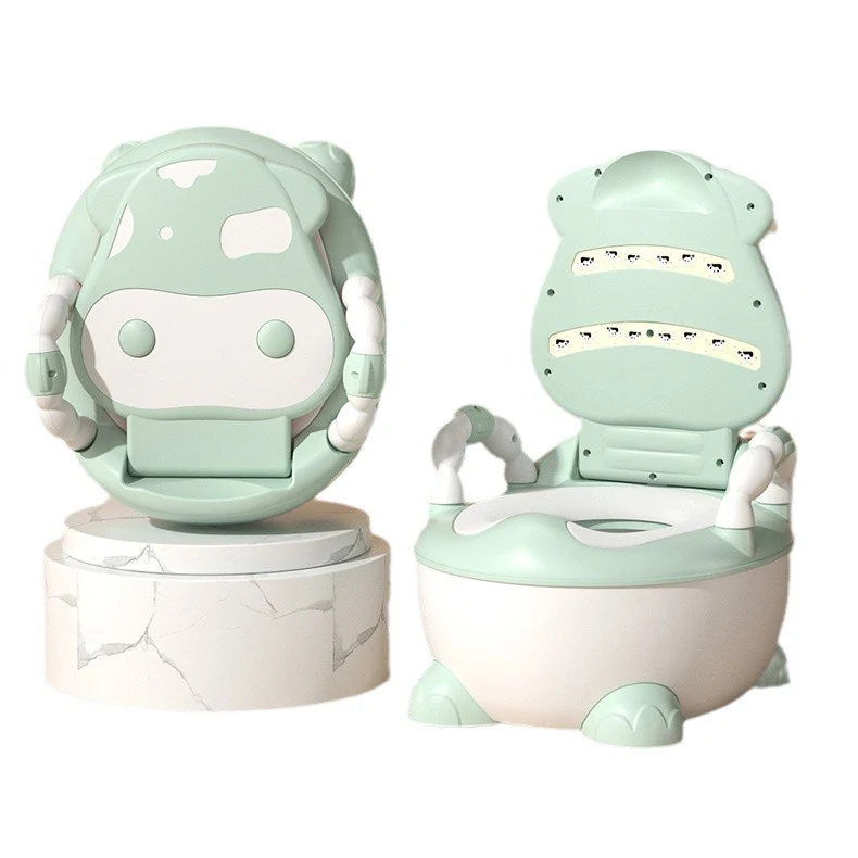 Baby potty 3 in 1 china manufacture supplier portable cow shape toilet trainer for kids and children plastic potty training seat