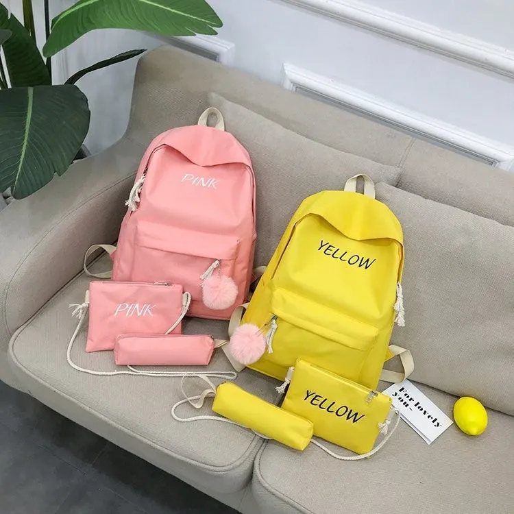 2023 Fashion shoulder bag pencil bag backpack 3pcs high school students school bag set