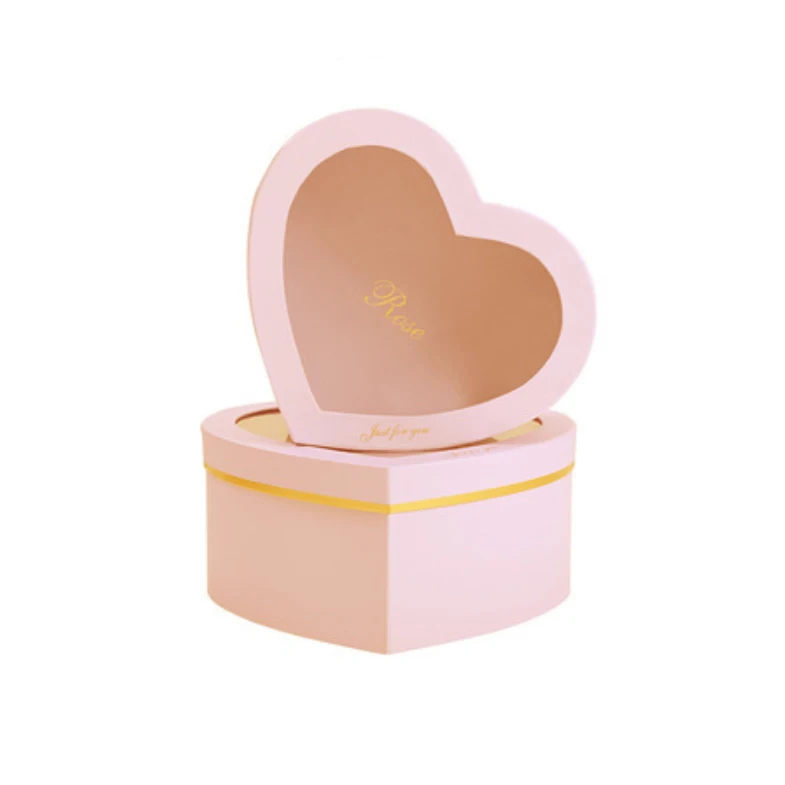 Wholesale Custom Red Velvet Heart Shaped Roses Flower Box With Insert Foam Heart Flower Box