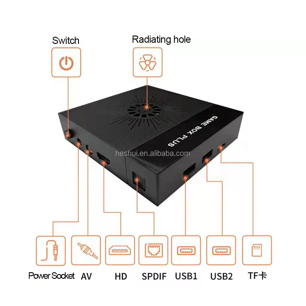 High-quality X6 Super Game Box Plus 4K HD Output TV Retro Video Game Console  64GB/ 128GB Gamebox Video Game Console For PSP