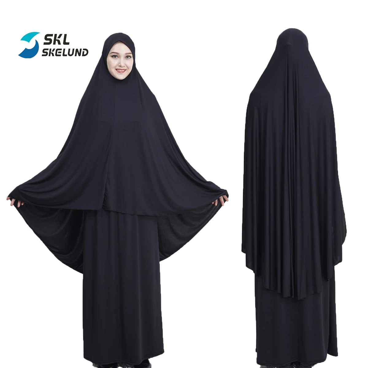 Wholesale Popular Islamic 2 Piece Set Women Prayer Hijab Dress Dubai Muslim Khimar Jilbab Customized Prayer Clothes Muslim Women