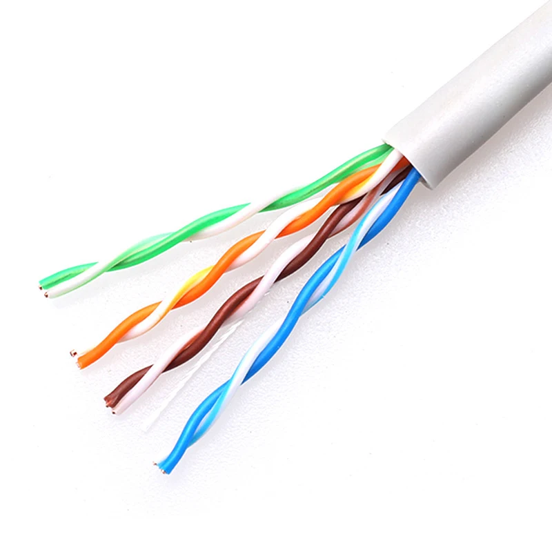 Cat5e U/UTP 24AWG Network Cable 305M 0.48mm BC Copper Passed Test Channel 100M Perm.Link UTP Lan Cable IP Camera POE Cable