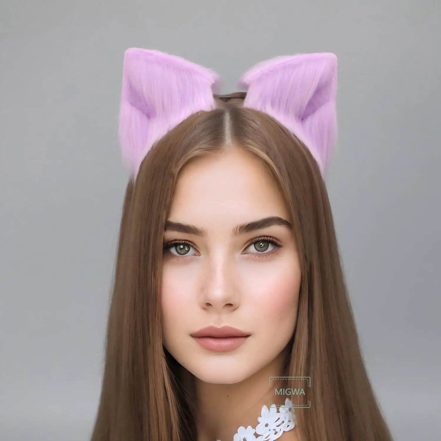 Handmade Animal Ears Headband Fox Wolf Hair Hoop Cute Cat Ears Hairband Realistic Animal Ears Hair Accessories Halloween Props