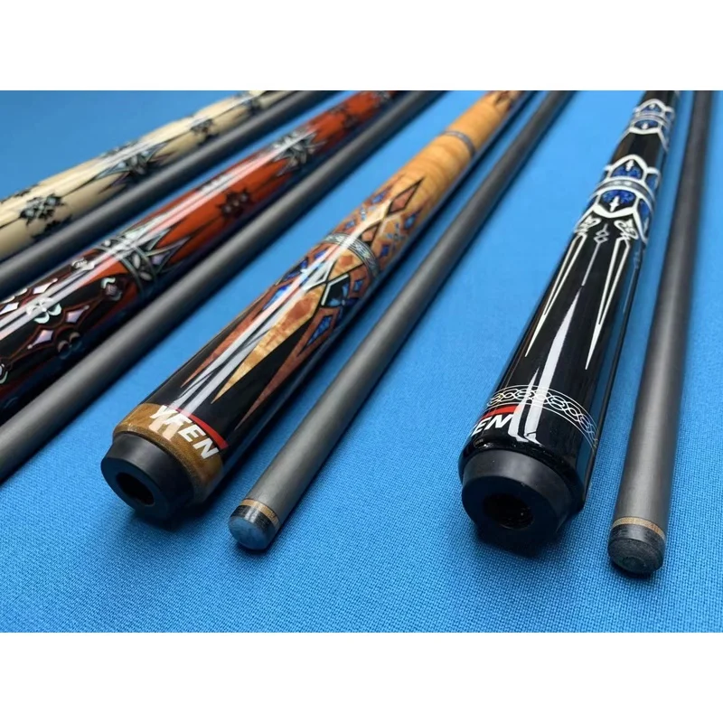 Top quality real carbon fiber 12.5mm tip, 1/2 Pool Billiard cue In Hot Sale