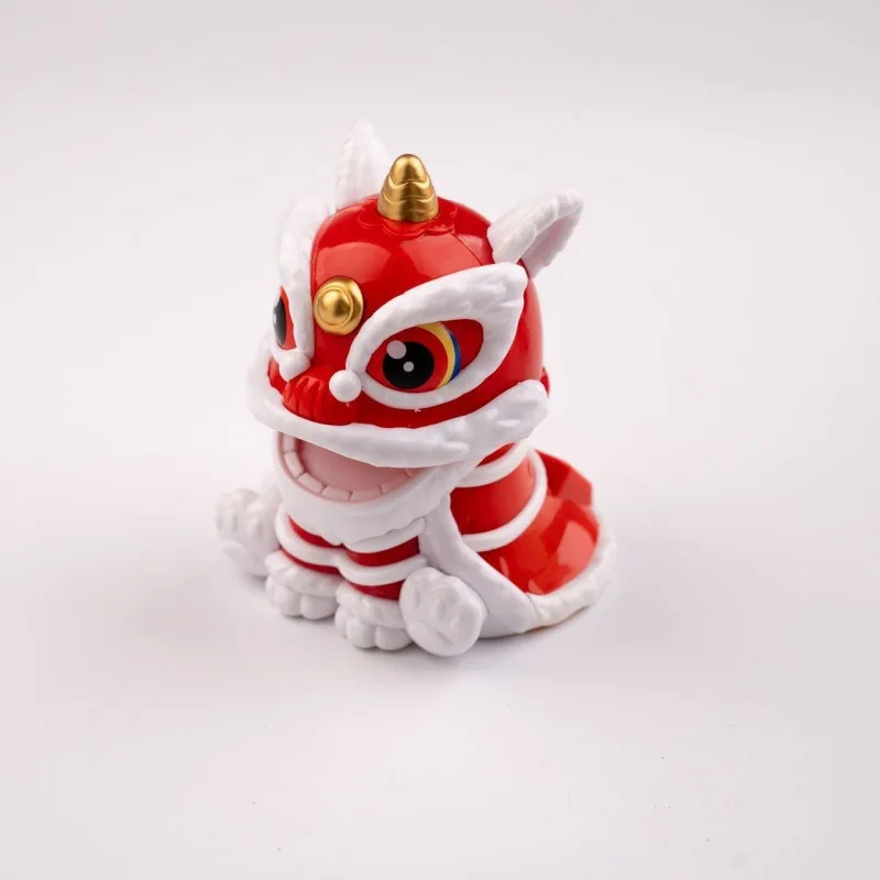 Chinese Traditional Lion Dance Miniature, Solar Waving Dancing Lion Statues for Home Restaurants Decorations&New Year Gifts