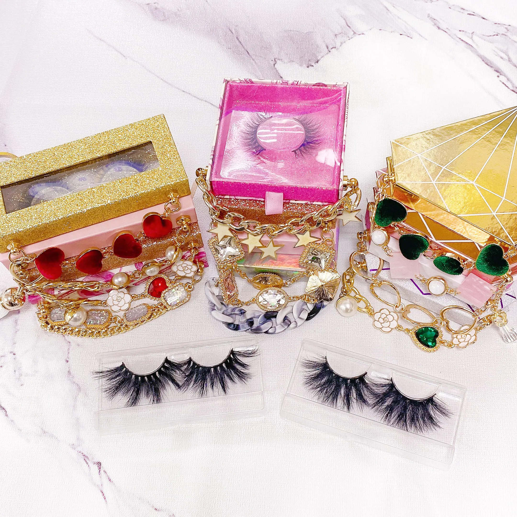 
Wholesale 3D 5D Luxury mink false lashes vendor customized boxes private label packing eyelashes custom eyelash packaging 