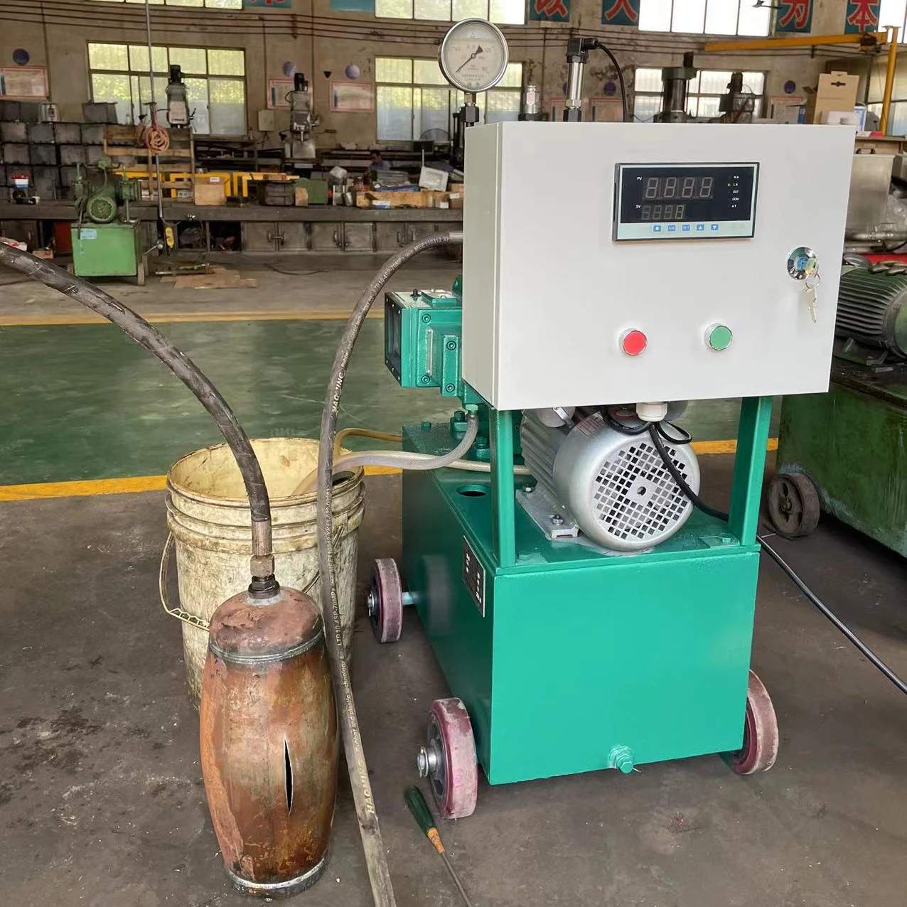hydrostatic water pressure testing pump for CNG cylinder ,Oxygen cylinder testing pressure machine