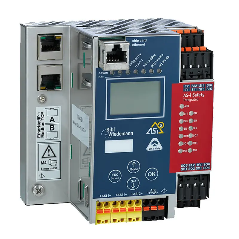 B+W ASi-5/ASi-3 CIP Safety over EtherNet/IP + ModbusTCP Gateway with integrated Safety Monitor 2 ASi-5/ASi-3 masters