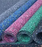 Clocell Sound insulation Gym rubber floor 1m Width 12mm Thickness Fitness rubber mat floor