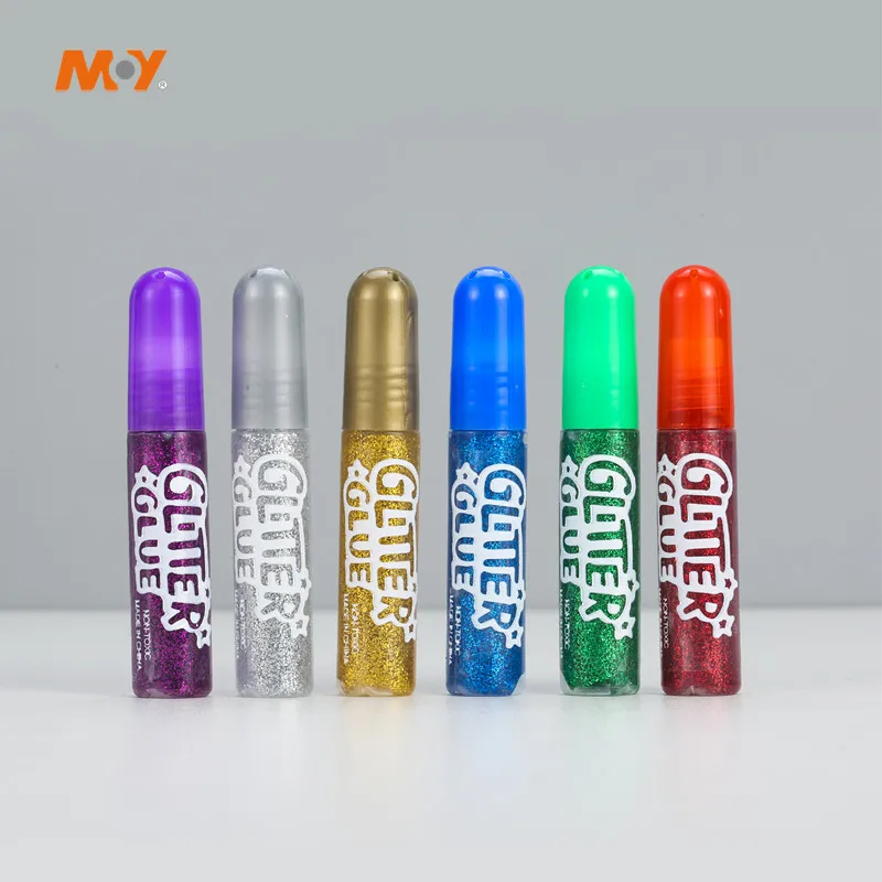 Wholesale Washable 6Ml 10Ml 15Ml Blister Card Packing Glitter Glue For Decorate On Paper And Card