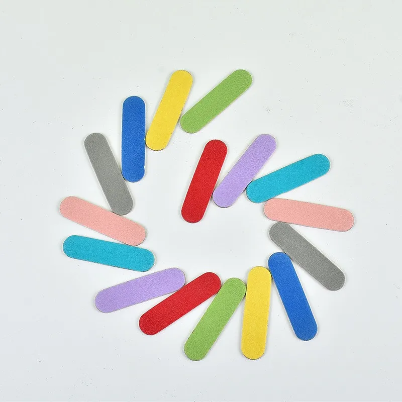 Professional double sidel manicure set colorful disposable 7.6cm small mini nail file manufacturer