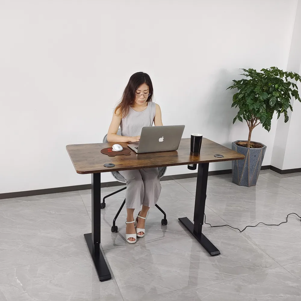 electric adjustable lift up and down standing desk for office