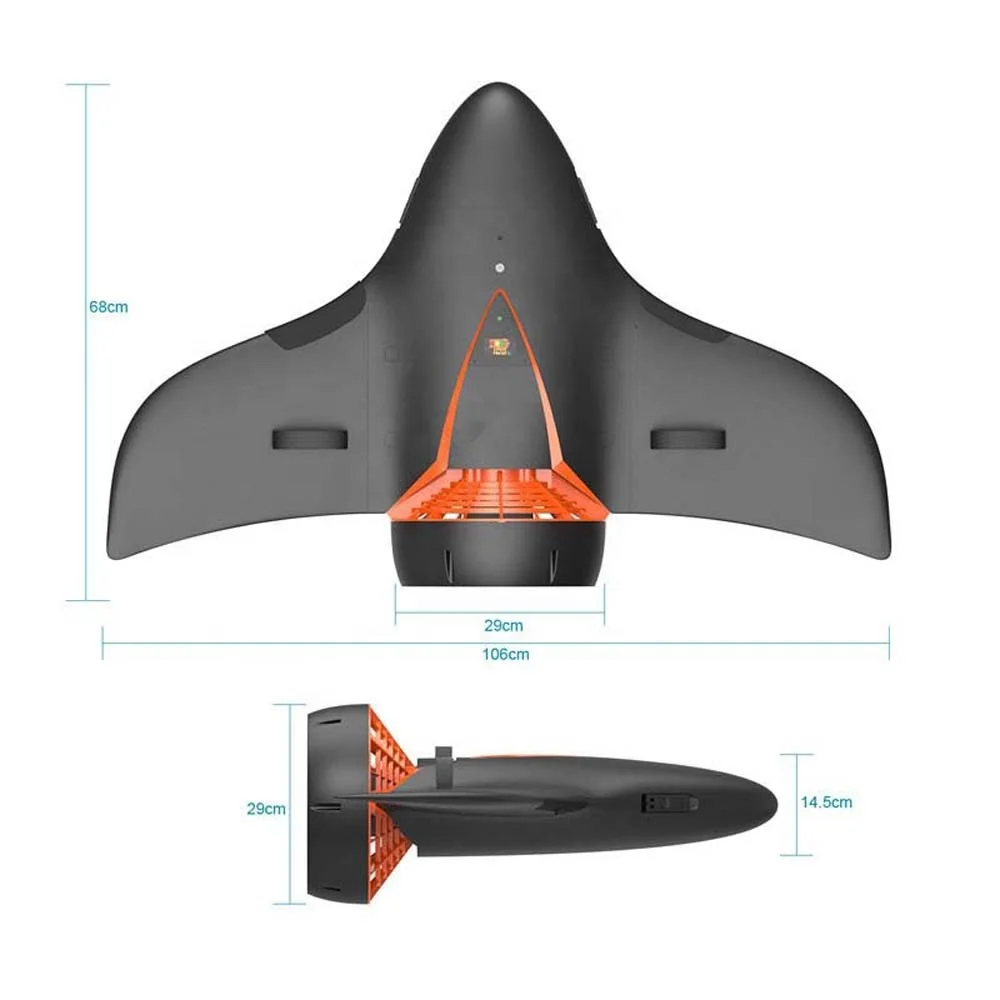 800W Portable underwater shooting UAV diving propeller wading Water sports equipment water snorkeling electric scooter