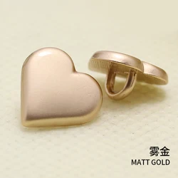 fancy heart shape metal button for blouses