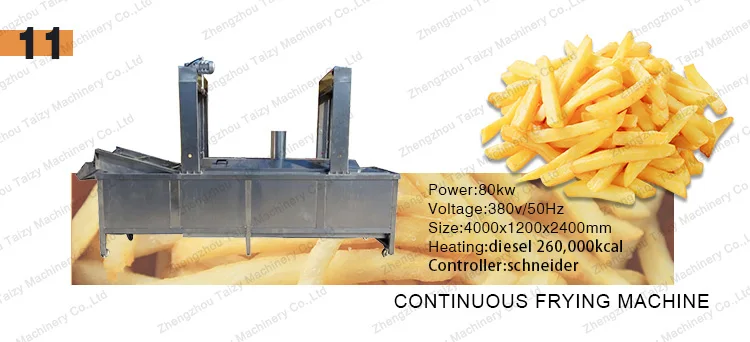 fully automatic 500kg/h frozen french fries production line