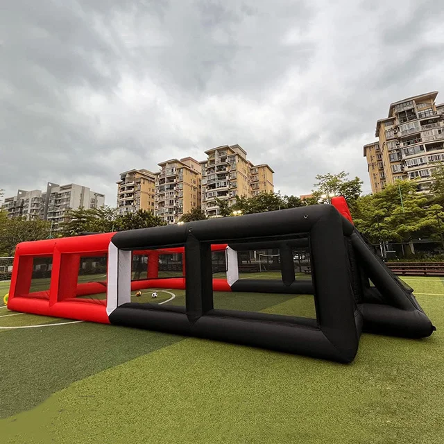 Portable Inflatable Sports Court Inflatable Soccer & Basketball & Volleyball Field 3 in 1 Multiple Sport Game