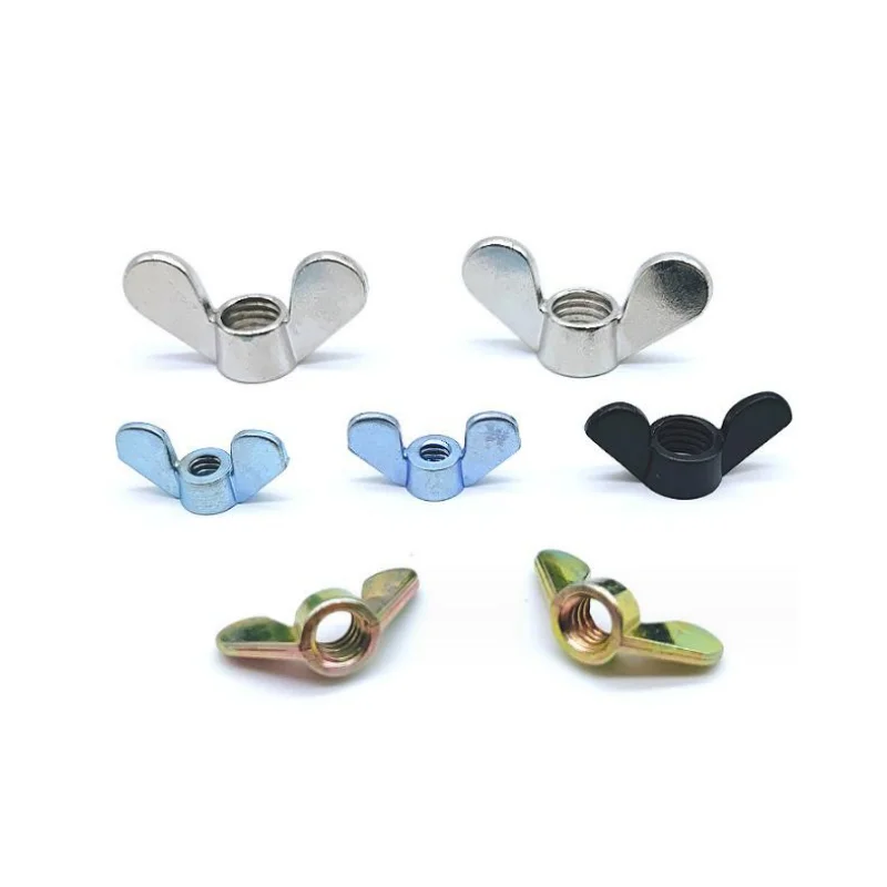 DIN315 GB62 Zinc Plated Silver/Yellow Butterfly Nut Wing Nut Round Wing