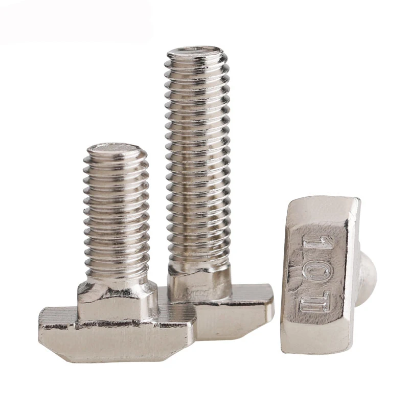 Steel T-shaped screw aluminum profile T-shaped Hammer Head bolt 40 series M8*16-10 T type screw