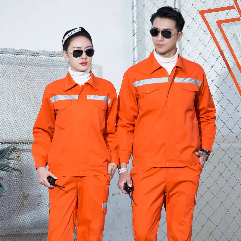 Factory Sales Long Sleeves Safety Uniform Professional Overall Work Suit Work Clothes Men