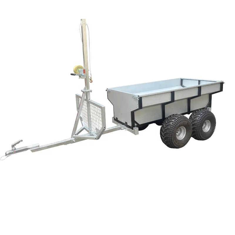 ATV Timber Wood Trailer With Crane