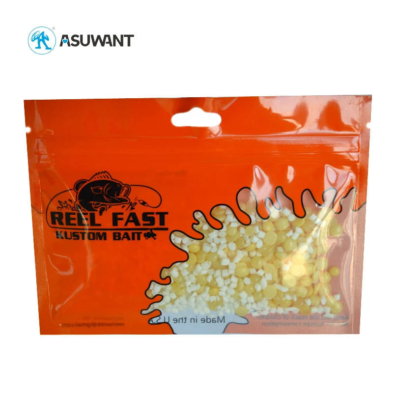 3 Side Sealed Hang Hole dry fish hook packaging packing Pouch Heat Seal Roll Plastic Fishing Bait Lure Bags