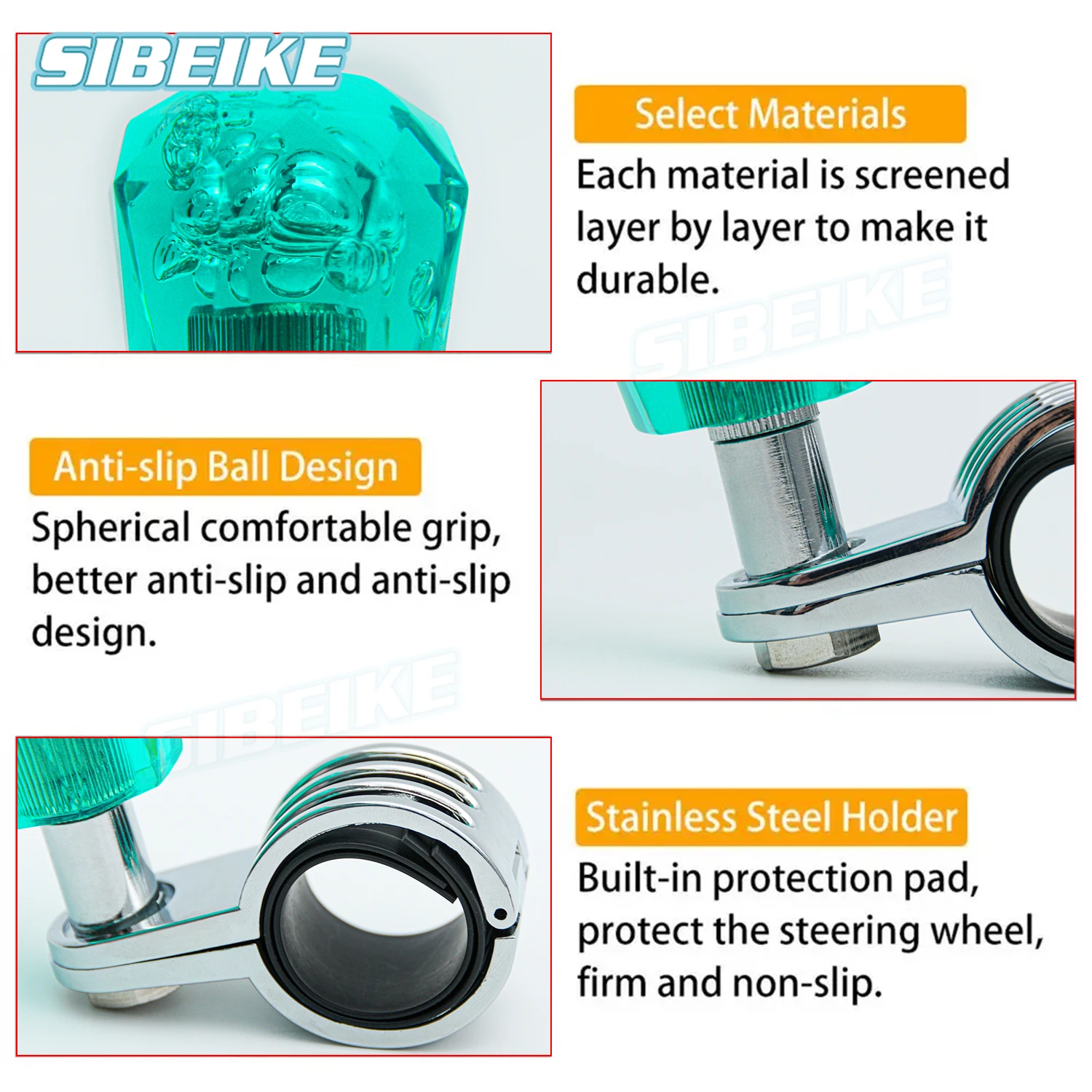 JDM Car Accessories Crystal Bubble Steering Wheel Spinner Knob Booster Ball for Universal
