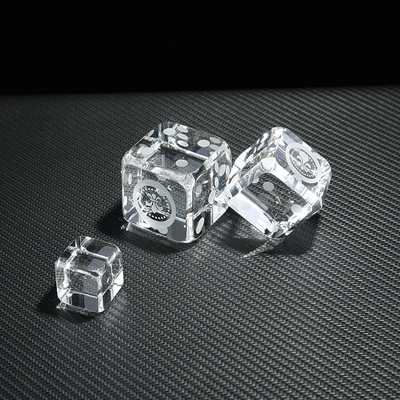 30mm 40mm 50mm 60mm 80mm Glass Crystal Dice For Sports Games gift Gambling Souvenir