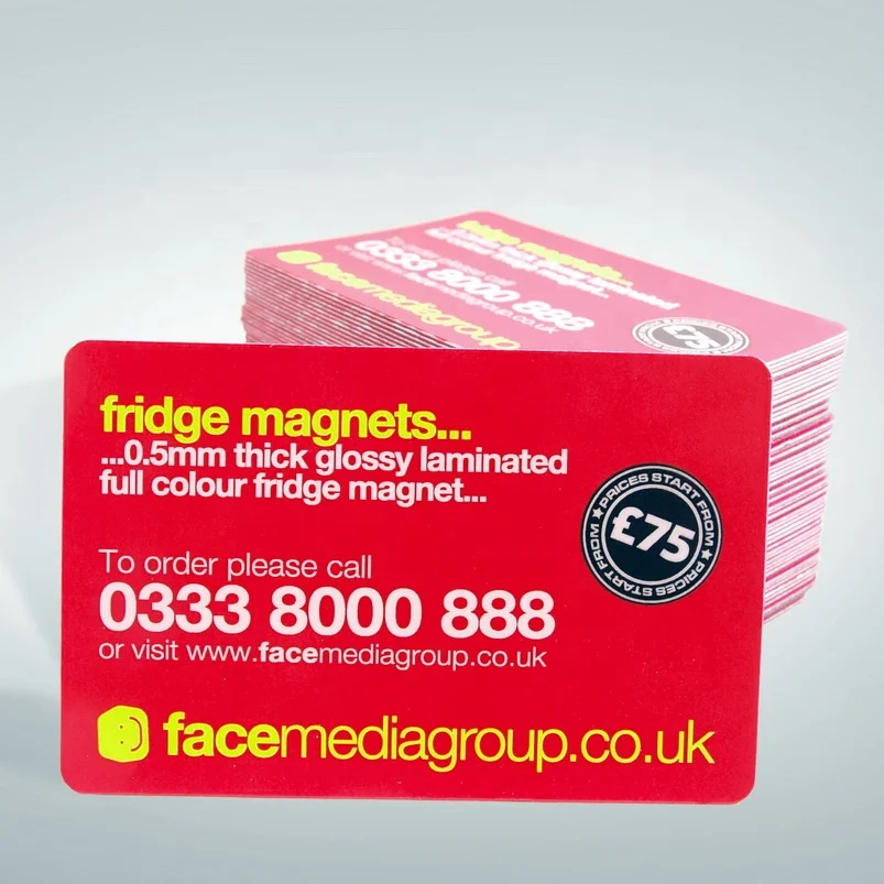 Company Adverting custom magnetic contact information fridge magnet business card