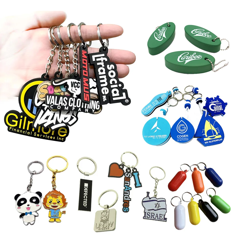 Wholesale Custom logo metal keychain ,pvc keychain, floating  keychain and promotion custom  keychain
