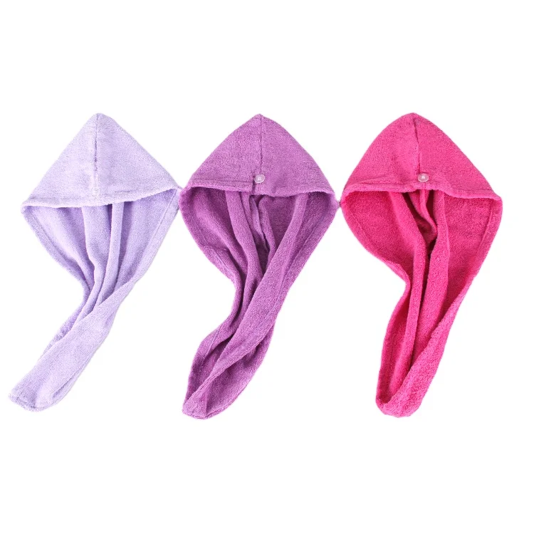 New arrival fast dry soft 100% cotton wrap high absorbent hair towel for women