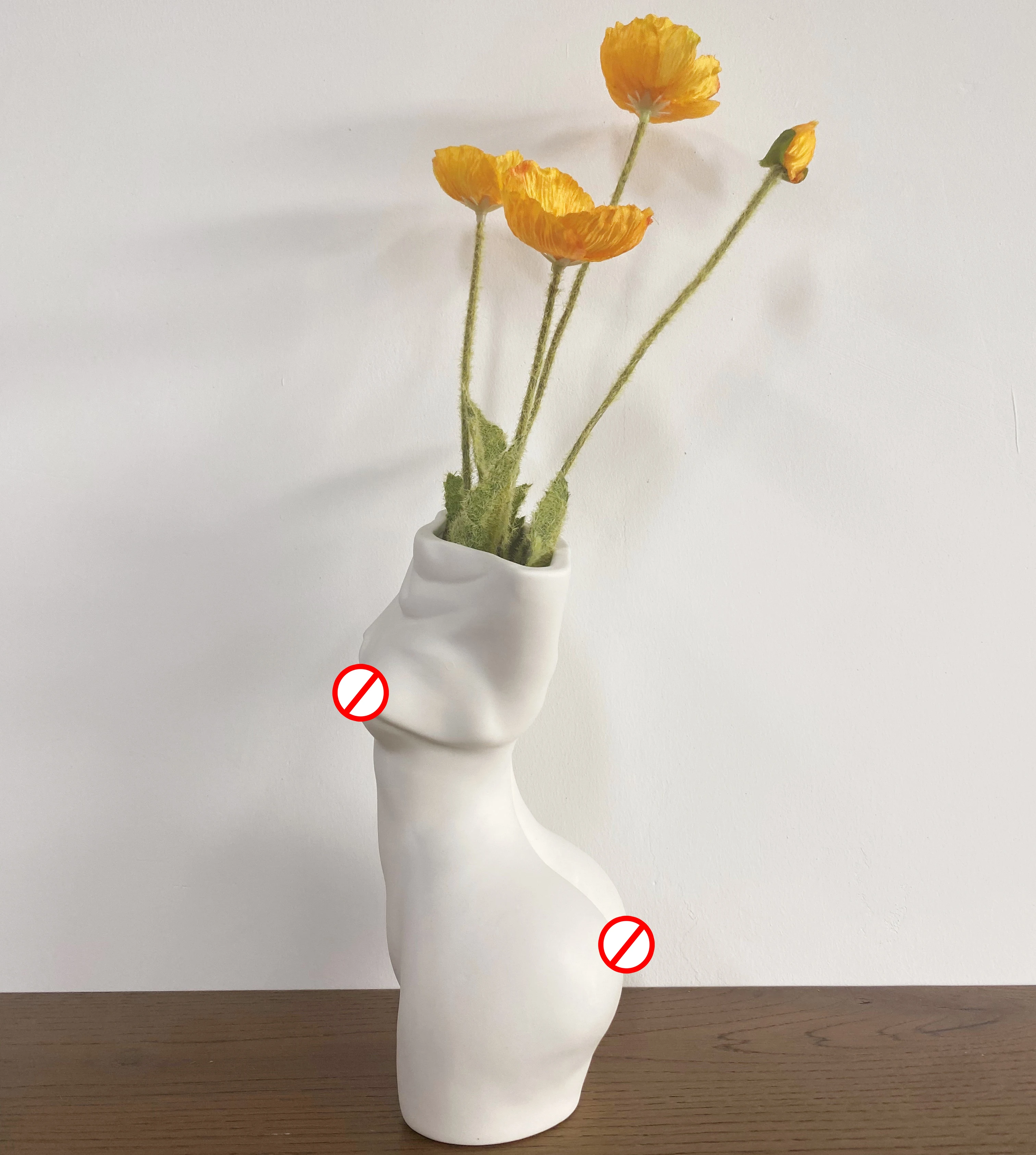 Современная Скандинавская керамическая цветная ваза в форме человеческого тела для украшения дома