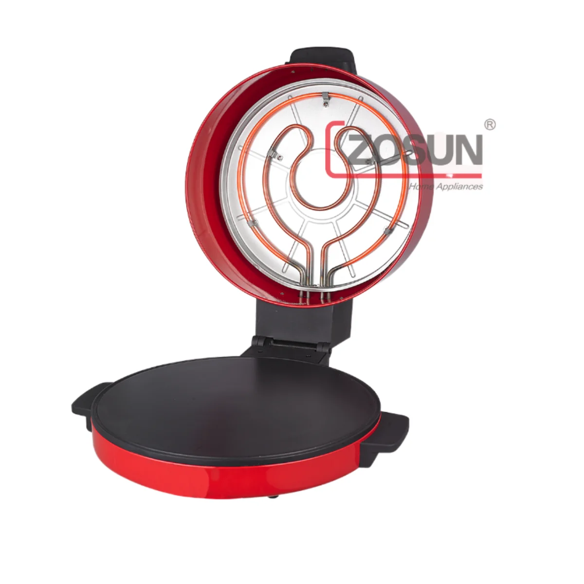 Stainless Steel Non Stick Easy Cleaning Electric Home Use Arabic Bread Pizza Pita Maker Cooker With Temperature Control Window