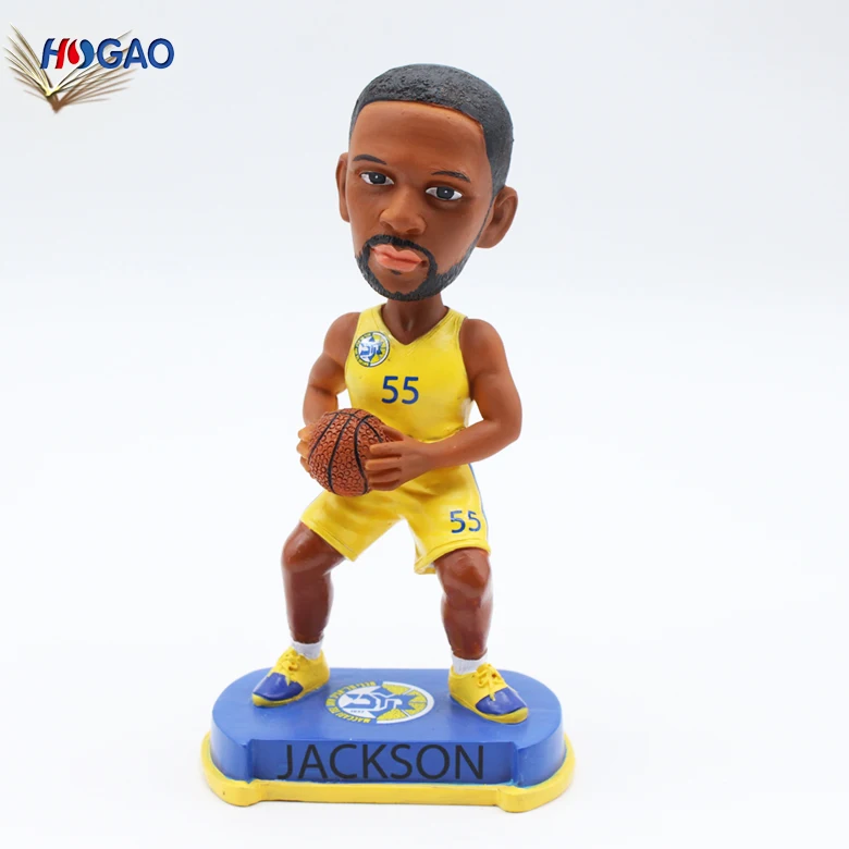Polyresin Lifelike Figure Fashion Cut Bobble Head Dolls Classic Resin Basketball Baseball Bobblehead