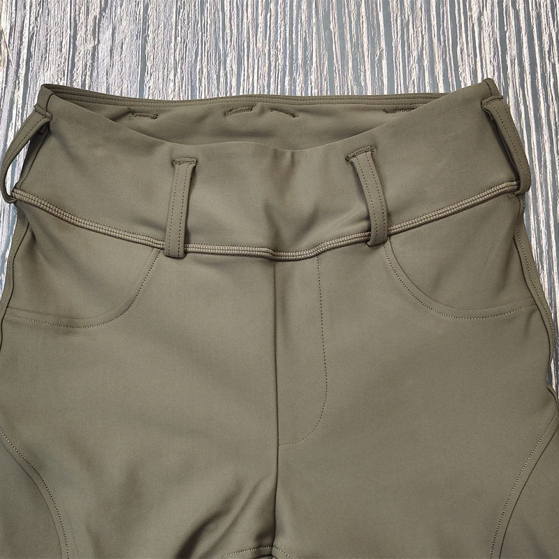 Modern Style Female Breeches Equestrian Silicone Legging Riding Tights Pants Horse Equestrian Jodhpur Khaki S