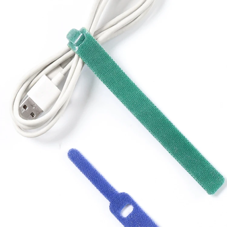 Custom Color Hook and Loop Cable Tie Well-designed Back to Back Wrap Tape for USB Cables