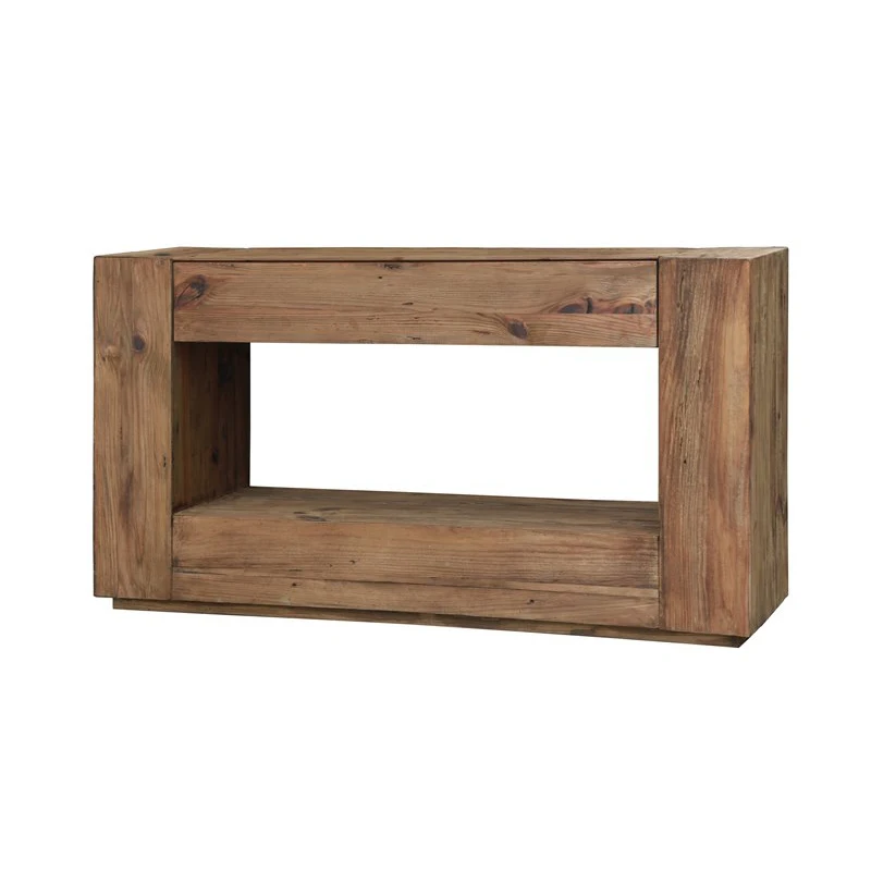 Industrial & vintage  handmade recycled wood Console Table with drawers