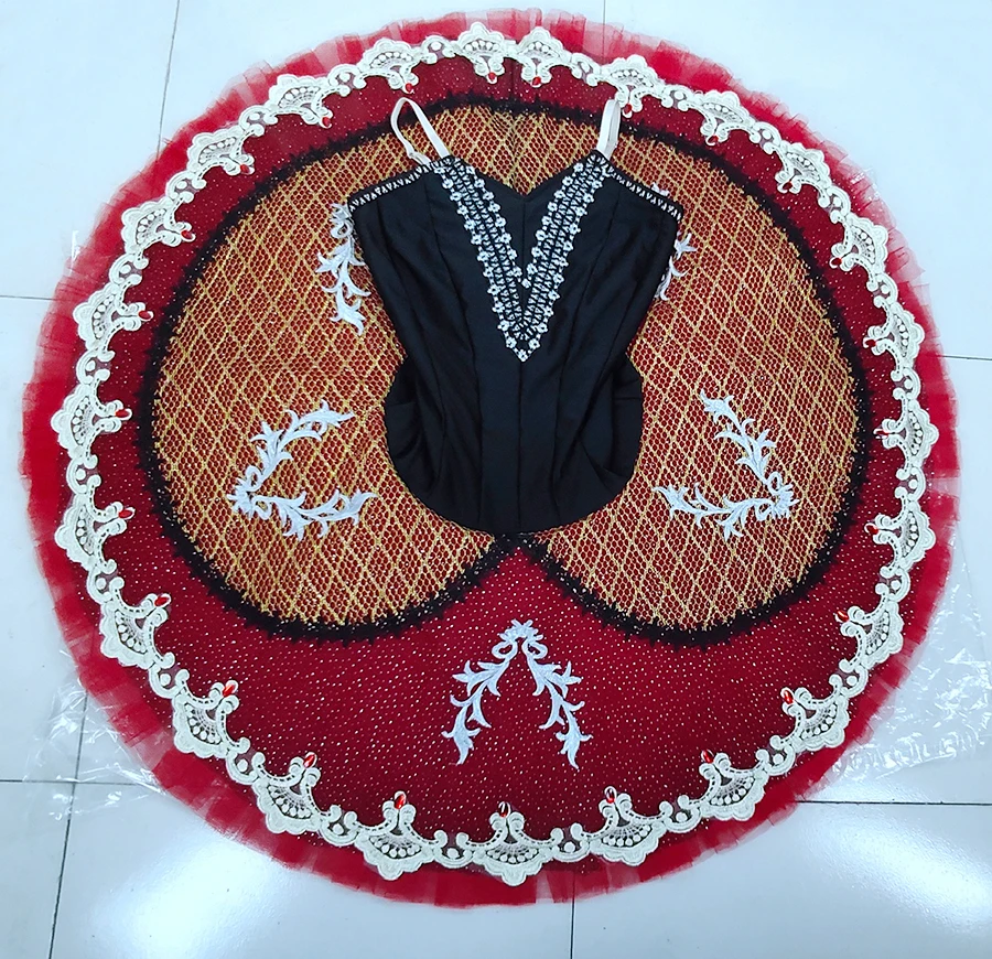 Elegent Custom Size Performance Wear Kids Girls Adult Black Red Classic Nutcracker Ballet Tutu Costumes