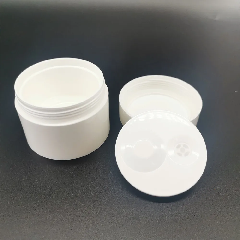 50 ml airless cream jar white custom logo empty plastic cream gel jar