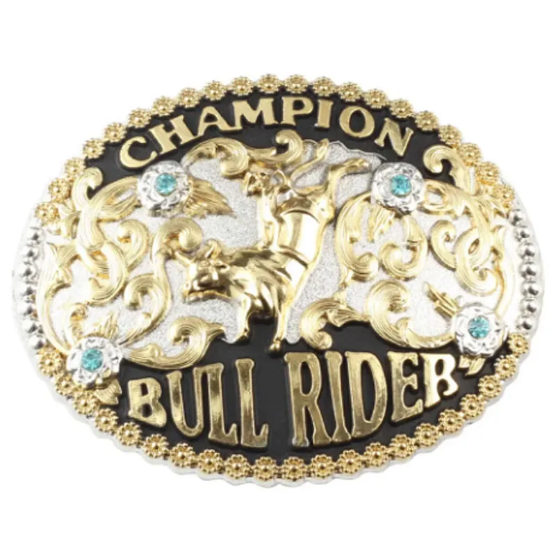 Western cowboy belt buckle vintage pattern oval shape plate youth fashion belt buckle