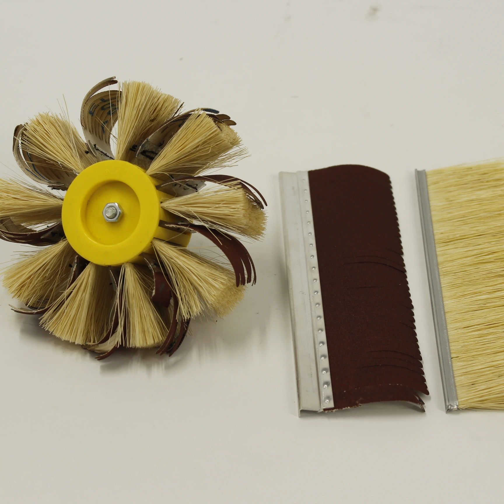 Sisal Sanding Brush Strip Sandpaper Polishing Brush Roller For Wood Grinding