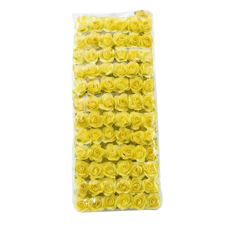 144 Pcs Per Bag Cheap Wholesale Artificial Mini Small Paper Rose Flowers for Box Packaging