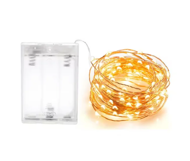 Fairy 3A Battery Led Copper Wire Lights String Indoor/Bedroom Ornament For Holiday Party Decoration Lights