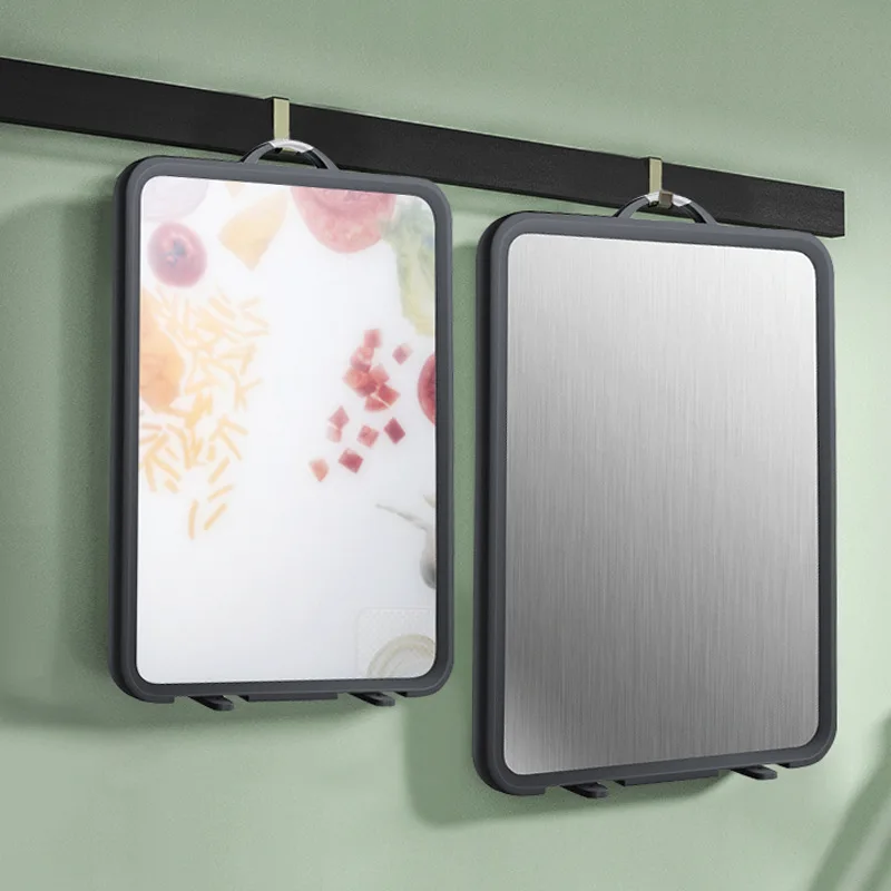 Multi Functional 18/8 Stainless Steel Double Side Meat Cutting Board Stainless Steel Vegetable Fruit Chopping Board