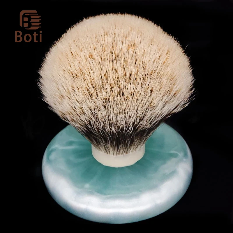 Щетка для бритья Boti brush-SHD Captain тончайшая с тремя полосами, кисть для бритья из барсука с узлом, Мужская кисть для бритья