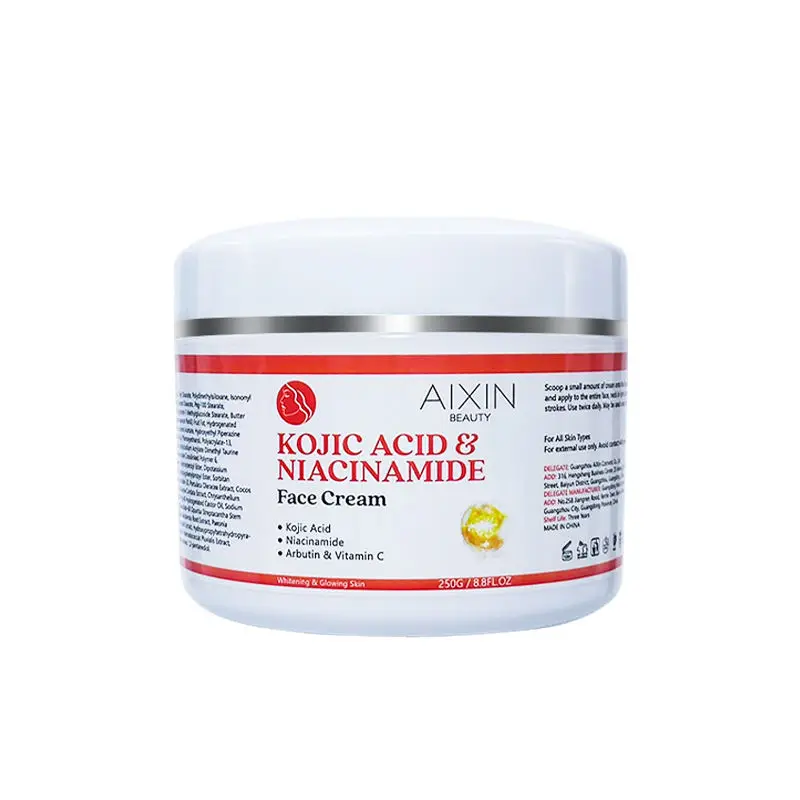 Oem250ml organic Whitening Luminescent Skin Dark Spot Removal kojic acid niacinamide Cream