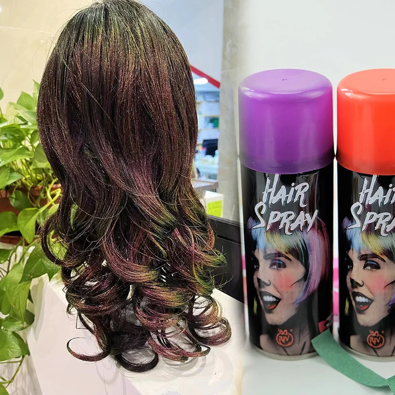 Лидер продаж блестящий моющийся красочный временный спрей для окрашивания волос