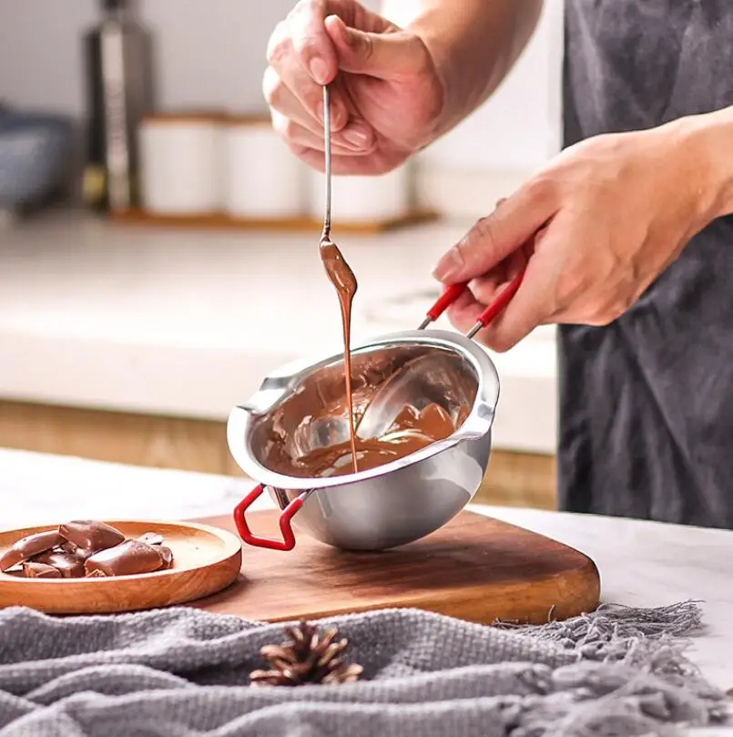 Горшок для сыра и шоколада с палочкой из нержавеющей