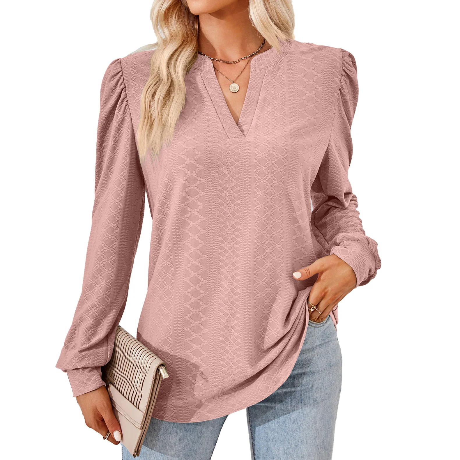 Spring Fall 2024 women clothes High quality manufacture cheap ladies fashion Blouse tops blouse women